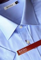 Rocola - Easycare pale blue short sleeve cotton shirt